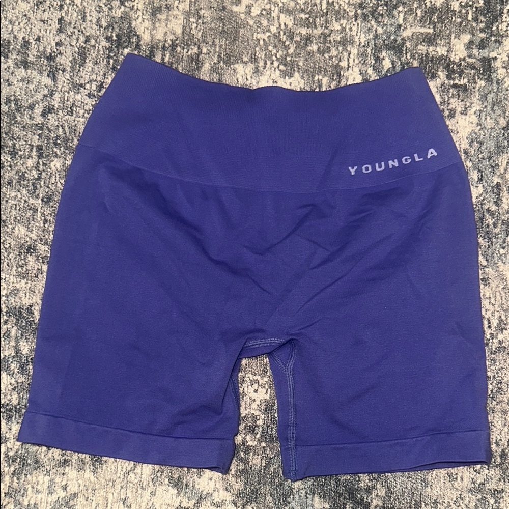 YoungLA Purple Bike Shorts with Sleek Design